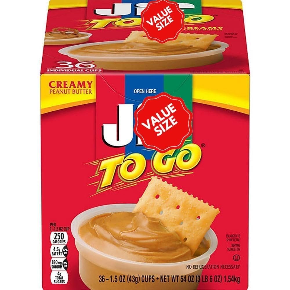 Creamy Peanut Butter Snack Cups 36 Count Pack Single-Serve Portions for On-The-Go Snacks Exclusive Packaging VSL STORE