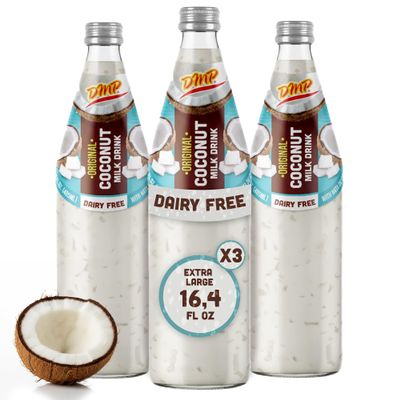 De Mi Pais Original Coconut Milk Drink Creamy, Dairy Free & Lactose Free Coconut Beverage, Refreshing Taste, Perfect for Drinks Glass Jar, 16.4 fl oz - 3 Pack