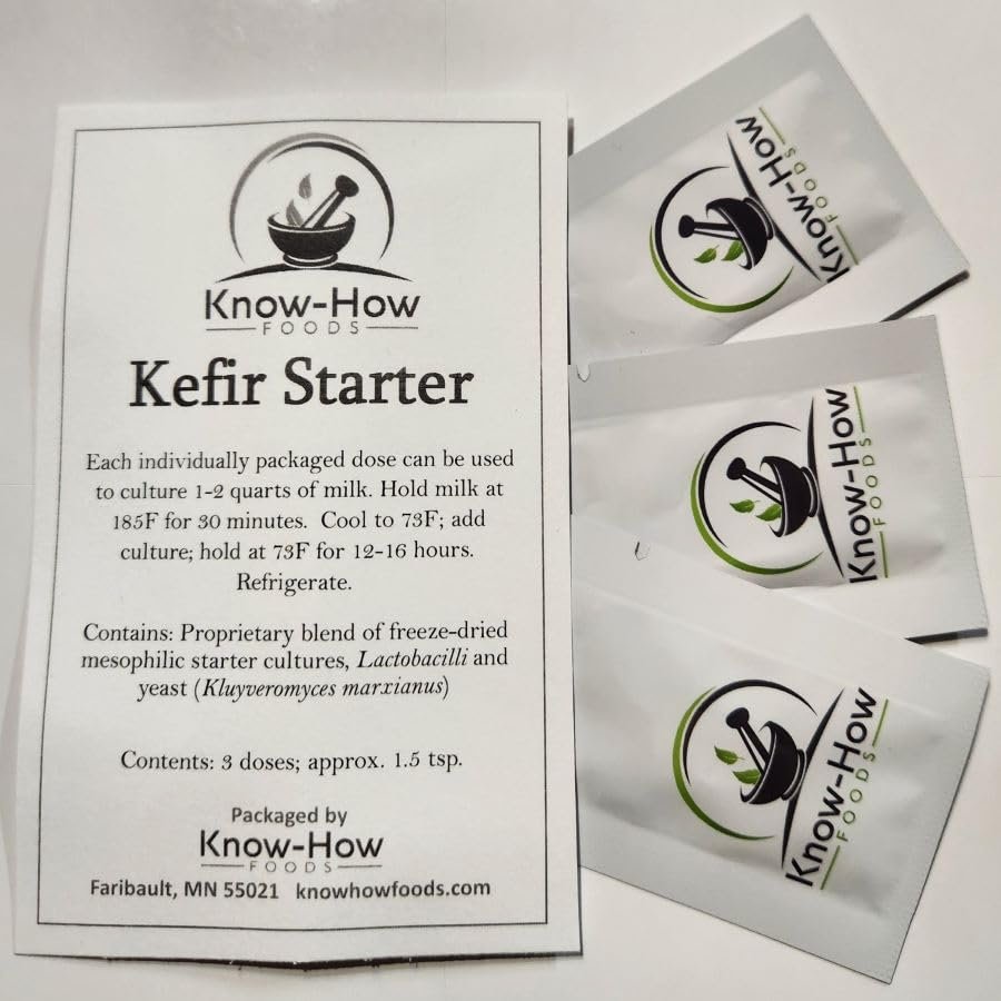 Kefir Starter (3 pack) - create a naturally foamy kefir beverage, very similar to traditional grain-fermented varieties