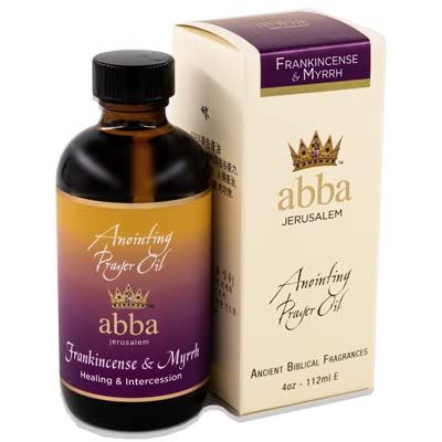 ABBA Oil Frankincense & Myrrh Bottle ANOINTING Prayer Oil in a Gift Box - ABBA Jerusalem (4oz)