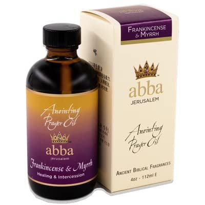 ABBA Oil Frankincense & Myrrh Bottle ANOINTING Prayer Oil in a Gift Box - ABBA Jerusalem (4oz)
