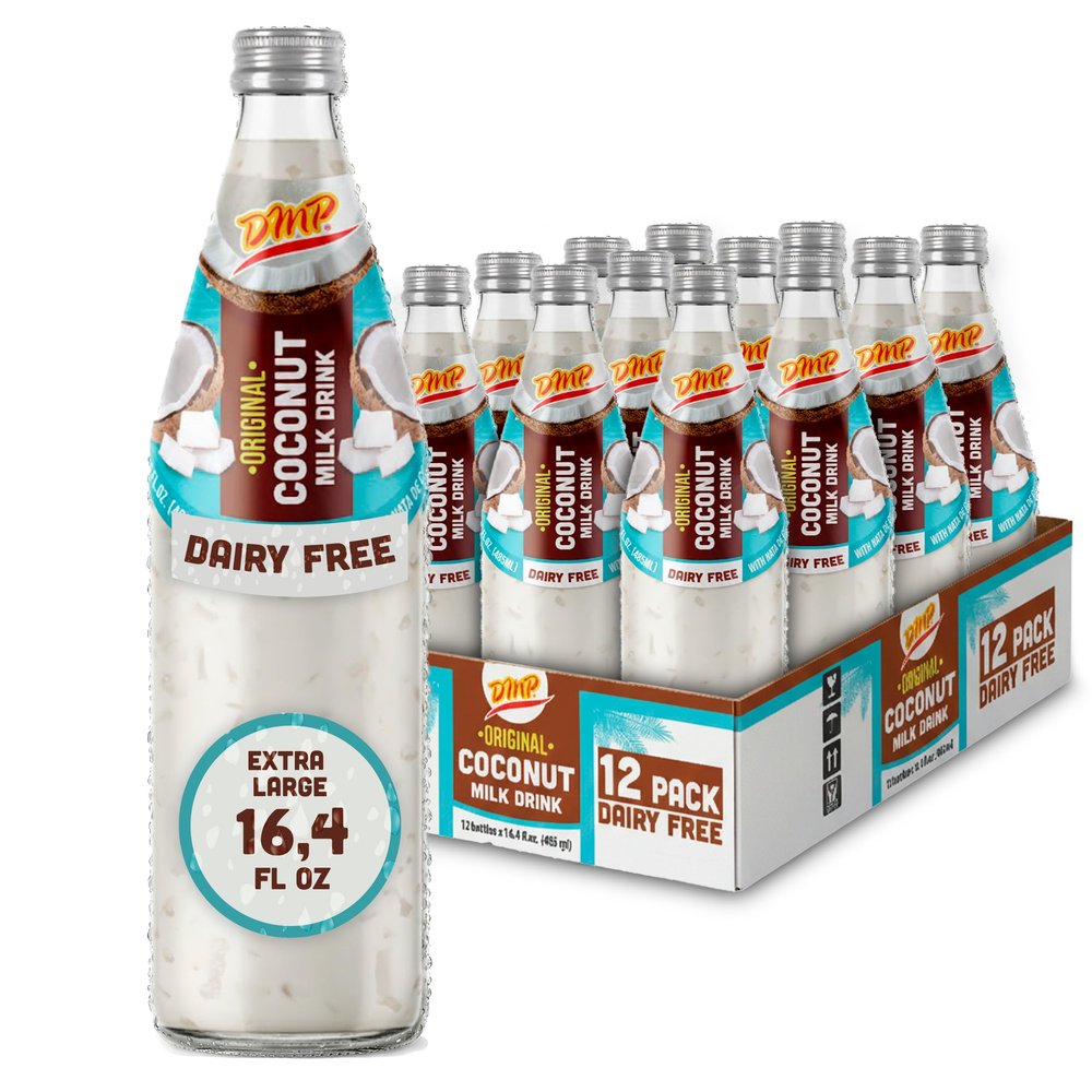 De Mi Pais Original Coconut Milk Drink Creamy, Dairy Free & Lactose Free Coconut Beverage, Refreshing Taste, Perfect for Drinks Glass Jar, 16.4 fl oz - 12 Pack