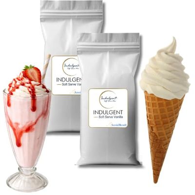 AussieBlends Indulgent Soft Serve Mix Vanilla Powder For Soft Serve, Milkshake | 2-Pack, 6.6 lb (1.5 kg bag)