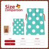 Fuzquwun Teal Turquoise And White Polka Dot Pattern Christmas Linen Gift Bag With Drawstrings Treat Bag Goody Present Bags For Christmas Party Favor view 2
