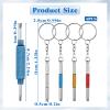 4Pcs Mini Portable Screwdrivers for Glasses, 3-in-1 Keyring Eye Glass Screwdriver Kits Flat Head Phillips Hex Handy Tiny Screw Drivers for Eyeglasses Glass Frame Spectacle Repair,4 Colors view 2