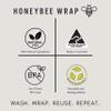 Honeybee Wrap Bread Food Wrap Swirl, 21 x 18 inches, GOTS Certified 100% Organic Cotton. Beeswax, Reusable and Compostable. view 3