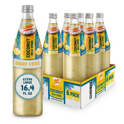 De Mi Pais Pineapple Coconut Milk Drink Creamy Dairy Free & Lactose Free Coconut Beverage with Pineapple Flavor, Refreshing Taste, Perfect for Drinks Glass Jar, 16.4 fl oz 6 Pack