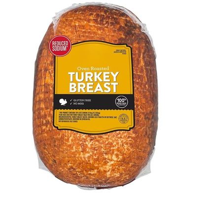Oven Roasted Reduced Sodium Turkey Breast provides a great flavor and nutrition that you can feel good about, MSG-free, USDA-inspected, Made in the USA, Gluten-free [ 32 oz, 2 pound ]
