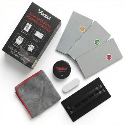 Yadool Stainless Steel Cabinet Panel Scratch Remover Kit for Non-Coated Stainless Steel Surfaces, Removes Scratches Scuffs Abrasions, Restores Brushed Finish, DIY Repair Solution