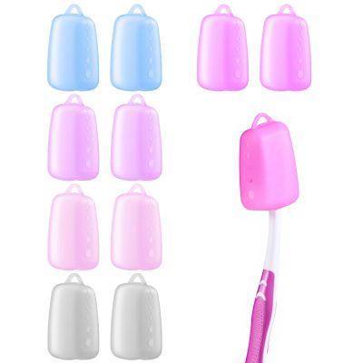 20 Pack Silicone Toothbrush Head Cover, Tooth Brush Cover Cap for Electric & Manual Toothbrushes, Reusable Portable Covers Caps Protector for Kids Travel Camping Bathroom School Business (5 Colors)