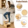 Aiowhy Two Step Stool for Adults and Kids, 450lbs Heavy Duty Step Stool, Bamboo Step Stool for High Beds, Portable Helper Step Stairs for Kids, for Kitchen, Bathroom, RV, Bedside Step Stool, Natural view 4