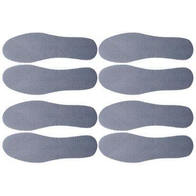 Men's Breathable Shock Absorbing Sports Insoles 4 Pairs Size 41 Gray