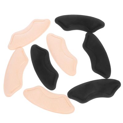 Veemoon Heel Grips for Loose Shoes 4 Pairs Back Heel Cushion Inserts Non-Slip Adhesive Soft Fabric Pads Prevent Blisters and Shoe Slipping for Men and Women
