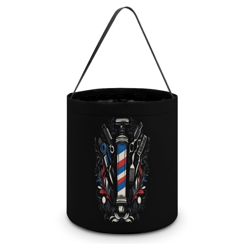 Hairstyle Barber Hairdresser Funny Easter Basket Cute Egg Hunt Bucket Gifts Tote with Handle for Easter Eggs Hunting Decor