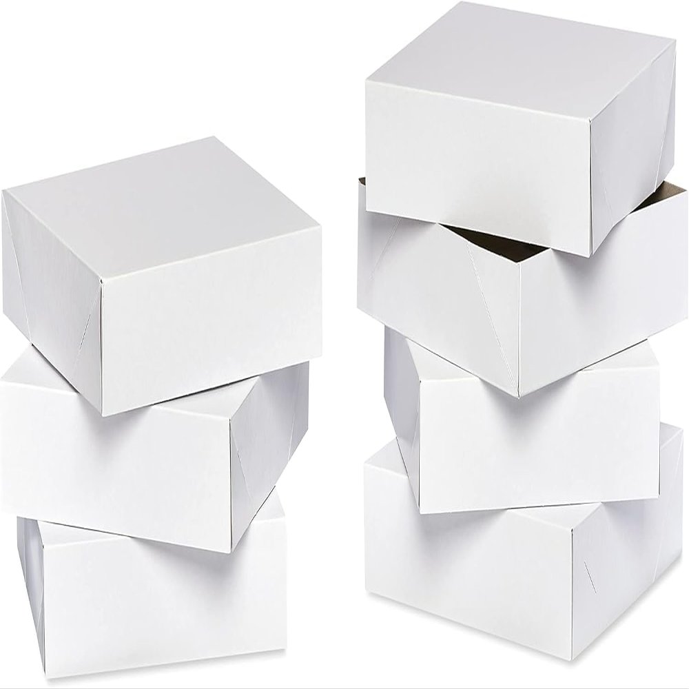 20 PCS White Square Gift Boxes with Lids for Birthday, Valentines Day, Bridesmaid Proposal, Wedding, Party Favor, Presents