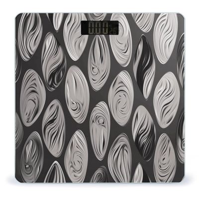 Abstract Black Silver Scale for Body Weight Digital Bathroom Scale Accurate Smart Weight Scales with Large Display Weighing Machine High Precision Scales