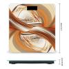 Abstract Orange White Lines Scale for Body Weight Digital Bathroom Scale Accurate Smart Weight Scales with Large Display Weighing Machine High Precision Scales view 2