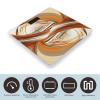 Abstract Orange White Lines Scale for Body Weight Digital Bathroom Scale Accurate Smart Weight Scales with Large Display Weighing Machine High Precision Scales view 3