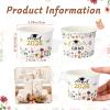 Nuanchu 100 Pack 9 oz Wildflower Graduation Ice Cream Cups 2026 Congrats Grad Disposable Paper Cups for Dessert Treat Bowls for Snacks Soup Hot Cold Food Congrats Grad Class of 2026 Decorations view 2
