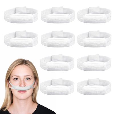 10 PCS Nasal Dressing Holders - Elastic External Nose Mesh Wound Bandage, Nasal Packing Retainers with Cotton Core, Post-Op Support Supplies