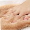 NOLITOY Thickened Warm Insoles 1 Pair Light Brown Fur-Lined Shoe Inserts Odor-Resistant Soft Sole Winter Footwear Accessory for Men and Women view 4