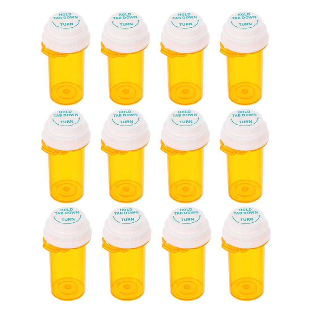 UPKOCH 12pcs Pp Travel Medication Carrying Box Small Reusable Pill Organizer Bottles for Capsules Storage and Personal Use