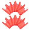 ARTIBETTER Red Wedding Candy Bags 50pcs Red Plastic Food Storage Treat Bags with Gold Double Happiness Print for Party Wedding and Festival Celebrations view 1
