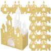 FOYTOKI Decorative Castle Candy Boxes 10pcs Paper Hollow-out Party Favor Boxes for Princess Birthday Shower Graduation Party Wrapping Supplies view 1