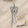 Kitty Eyeglasses Cleaner Wipe Holder Key Fob view 3