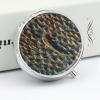 Big Fish and Small Fish Round Metal Pill Organizer 3 Compartment Travel Pill Case with Mirror Waterproof & Leak-Proof for Daily Meds Vitamins Supplements Fits in Purse Pocket Bag view 4