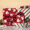 LaRibbons Vintage Santa Christmas Reversible Wrapping Paper 17 In x 33 Ft view 2