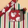 LaRibbons Vintage Santa Christmas Reversible Wrapping Paper 17 In x 33 Ft view 3