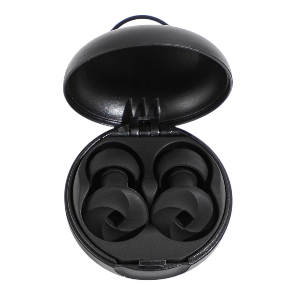 Ear Plugs for Sleeping 23dB Noise Reduction for Concerts, Focus, Travel Soft Reusable Silicone Ear Plugs for Side Sleepers with 4 Ear Tips Case Black