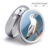 Cute Seagull Pill Case with 3 Compartments - Portable Travel Pill Organizer for Purse, Easy-Open Button Design, Small Round Pillbox Vitamin Holder Organizer for Women Men view 2