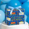 LeZakaa Custom Photo Wrapping Paper for Kids Boys 30180in Jumbo Roll, Personalized Name Age Birthday Gift Wrap, Colorful Pixel Building Block Game Style, Funny Fortnite Design for Birthday Party view 2