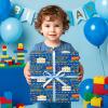 LeZakaa Custom Photo Wrapping Paper for Kids Boys 30180in Jumbo Roll, Personalized Name Age Birthday Gift Wrap, Colorful Pixel Building Block Game Style, Funny Fortnite Design for Birthday Party view 4
