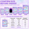ANZNKU Holographic Bags Large Mylar Bags Resealable 50PCS, 6.3x9.4 Purple Smell Proof Packaging Bag Snack Pouches Goodie Baggies for Candy Jewelry Graduation Party Favor Gifts, Bag for Small Business view 2