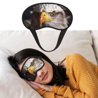 America Flag and Eagle Sleep Mask for Side Sleeper Blackout Eye Mask for Sleeping Blindfold 3D Sleeping Mask for Men Women Soft Breathable Eye Cover for Meditation Light Blocking Travel