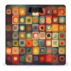 Abstract Art Squares Smart Scale for Body Weight Accurate Bathroom Scale with LED Display Digital Weight Scales Weighing Machine High Precision Scales for Bath Home view 1