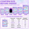 ANZNKU 100PCS Holographic Bags 5x7 Mylar Bags Resealable, Purple Smell Proof Packaging Bag Snack Pouches Goodie Baggies for Candy Jewelry Graduation Party Favors, Small Gift Bag for Small Business view 2