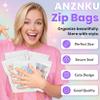 ANZNKU Holographic Bags White Large Mylar Bags Resealable 50PCS, 6.3x9.4 Smell Proof Packaging Bag Snack Pouches Goodie Baggies for Candy Jewelry Graduation Party Favors Gifts, Bag for Small Business view 4