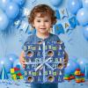 LeZakaa Custom Photo Wrapping Paper for Kids Boys 58 23 in, Personalized Blue Happy Birthday Cute Text Gift Wrap with Photo for Kids Boys Girls Party Gifts view 4