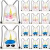 Yiyiring 24 Pcs Unicorn Gift Drawstring Bags, 12 x 10'' Waterproof Party Favors Bags Unicorns Gift Bag for Kids Baby Shower Beach Travel Birthday Party Favors Supplies(Unicorn) view 1