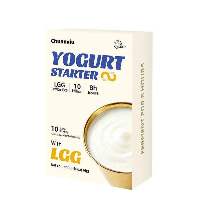 Chuanxiu Yogurt Starter Culture with LGG Probiotic Strains Premium DIY Homemade Yogurt Powder No Additives, Keto & Vegetarian Friendly