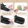 Cuffbow 8 Pairs Pigskin Heel Cushions Cups Adhesive Heel Padding Inserts Lift Inserts Support Insoles for Women High Heels Sandals Flats Plantar Fasciitis Relief Pain(Black) view 4