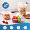 APSIC 16oz 500 Pack Clear PP Plastic Round Deli Food Containers, BPA-Free Disposable Cups for Hot and Cold Food and Desserts, Freezer Safe Stackable, Lids Sold Separately view 4