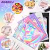 ANZNKU 100PCS Holographic Bags 5x8 Mixed Color Mylar Bags Resealable, Smell Proof Bag Sealable Small Gift Bag Foil Pouches Packaging Baggies for Goodie Snack Candy Jewelry Birthday Party Favors view 4