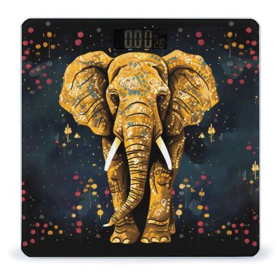 Abstract Elephant Smart Scale for Body Weight Accurate Bathroom Scale with LED Display Digital Weight Scales Weighing Machine High Precision Scales for Bath Home