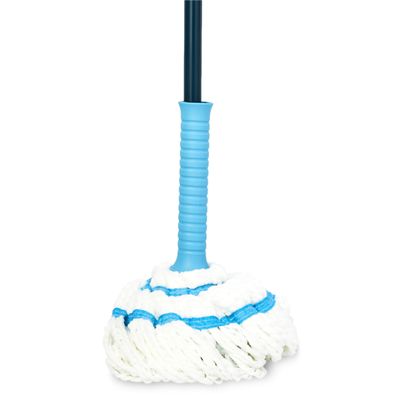 Microfiber Twist Mop with Self-Wringing Ratchet & Removable Mop Head