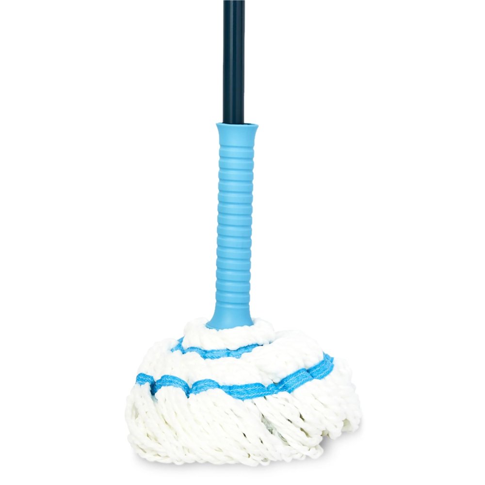 Microfiber Twist Mop with Self-Wringing Ratchet & Removable Mop Head